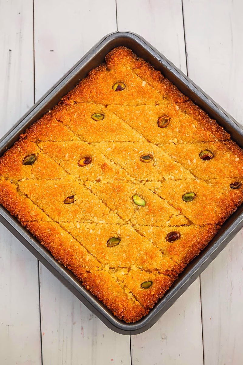Basbousa (Semolina Cake)