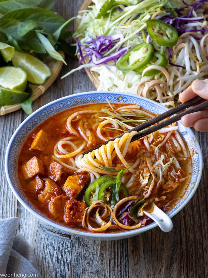 Bun Bo Chay (Vegetarian Beef Noodles)