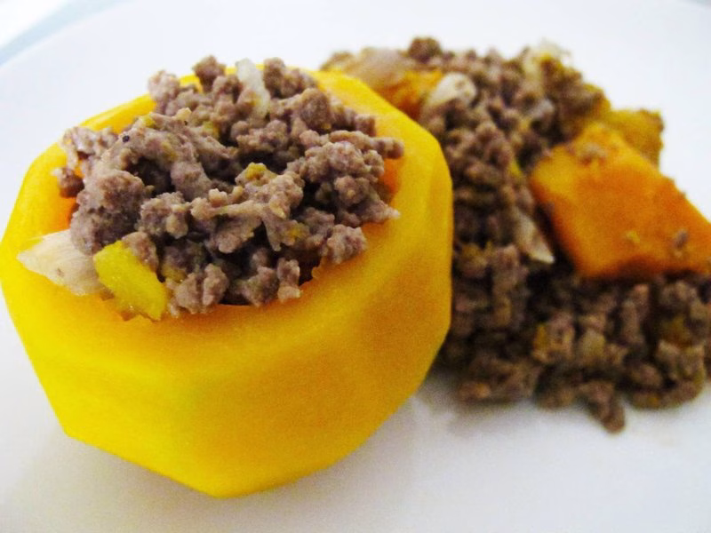 Carne Moída Com Abóbora
