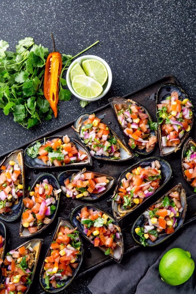 Choros A La Chalaca (Mussels Chalaca-Style) Recipe - Cook Your Yummy Cuisine