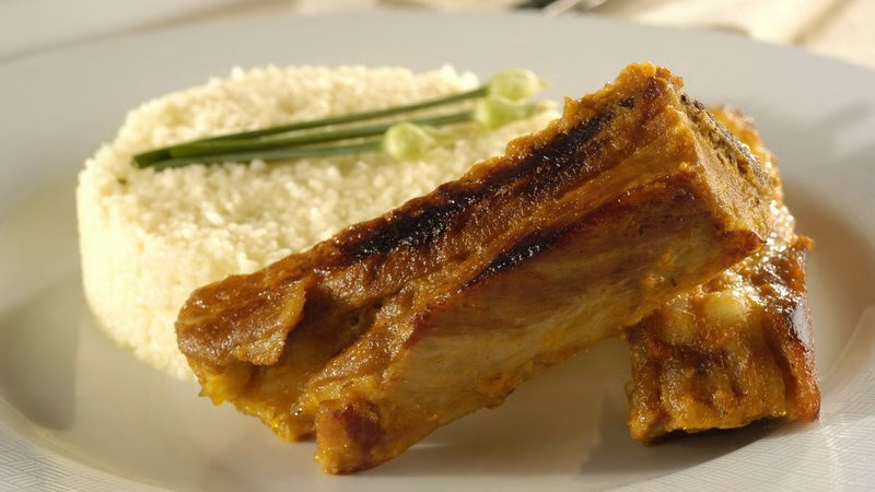 Costelinha Com Canjiquinha (Pork Ribs With Corn Grits)