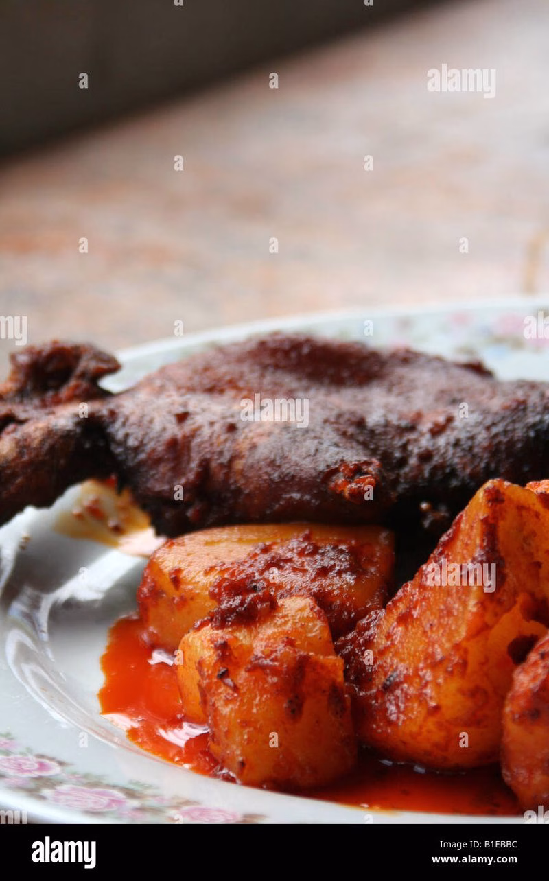 Cuy Con Salsa De Ají (Guinea Pig With Chili Sauce)