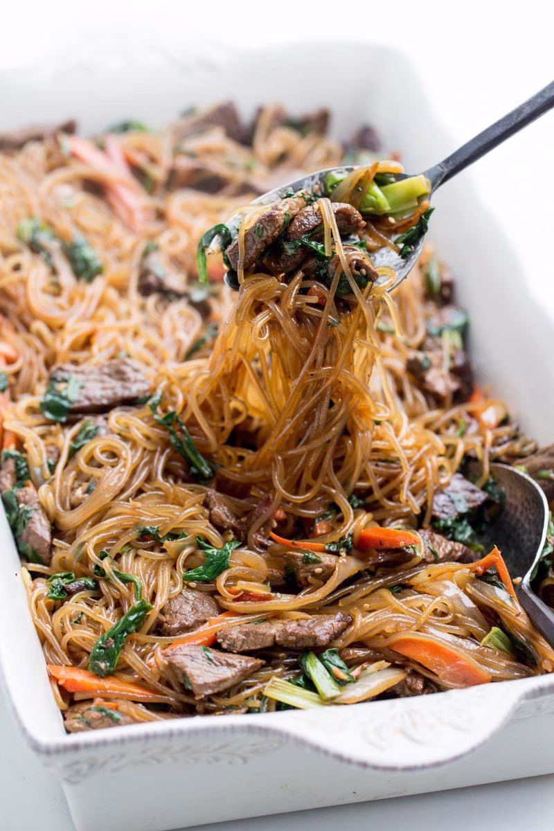 Japchae (Stir-Fried Glass Noodles)