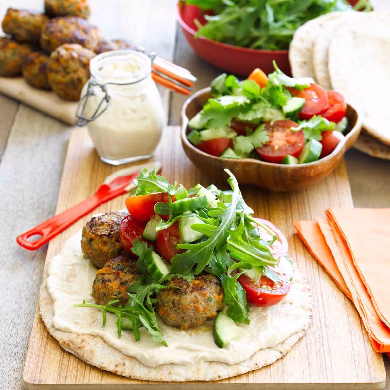 Kafta And Hummus Wrap