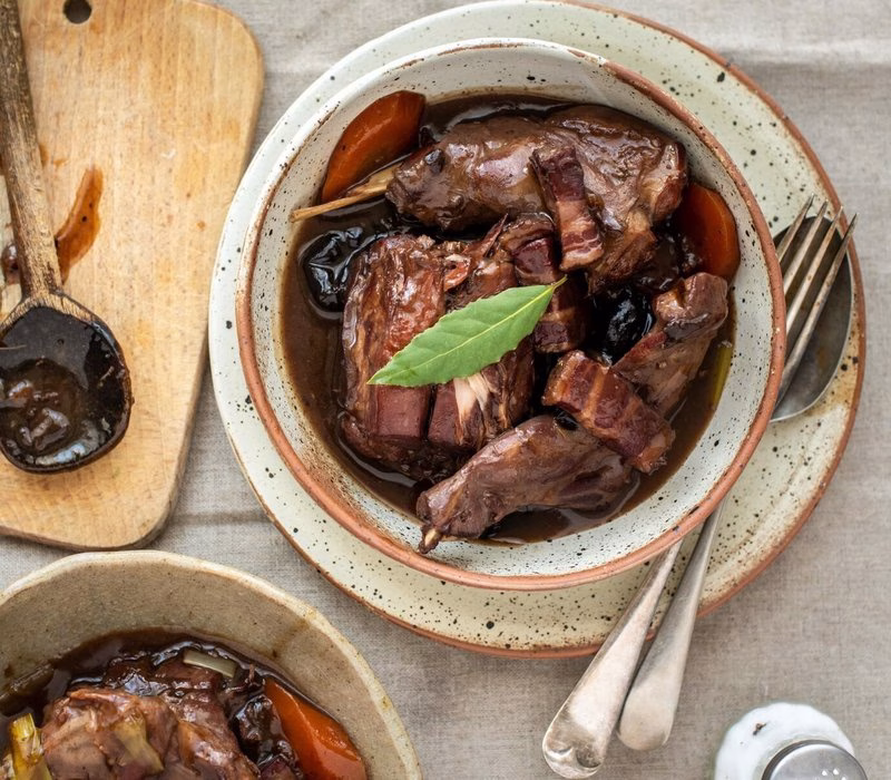 Rabbit With Red Wine