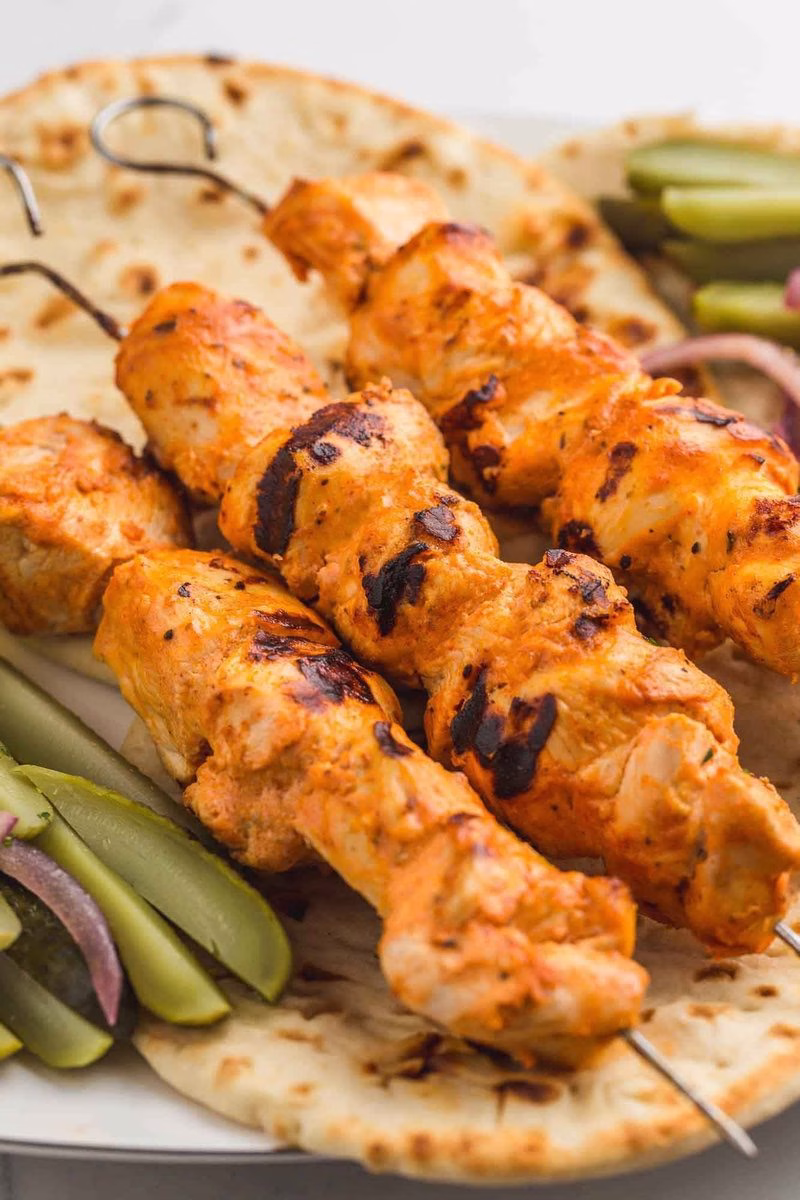 Shish Taouk (Marinated Chicken Skewers)