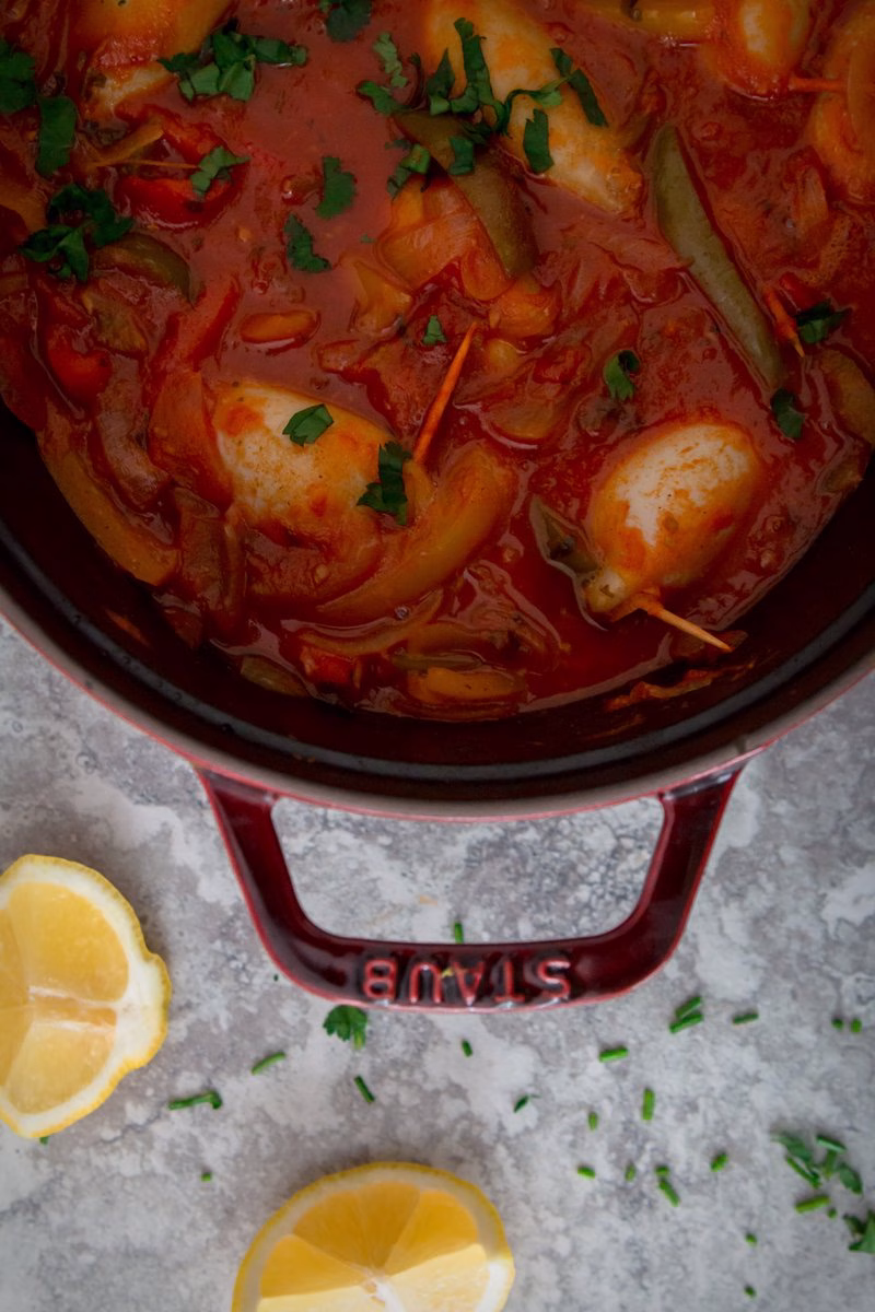 Stuffed Squid Tagine